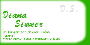 diana simmer business card