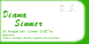 diana simmer business card